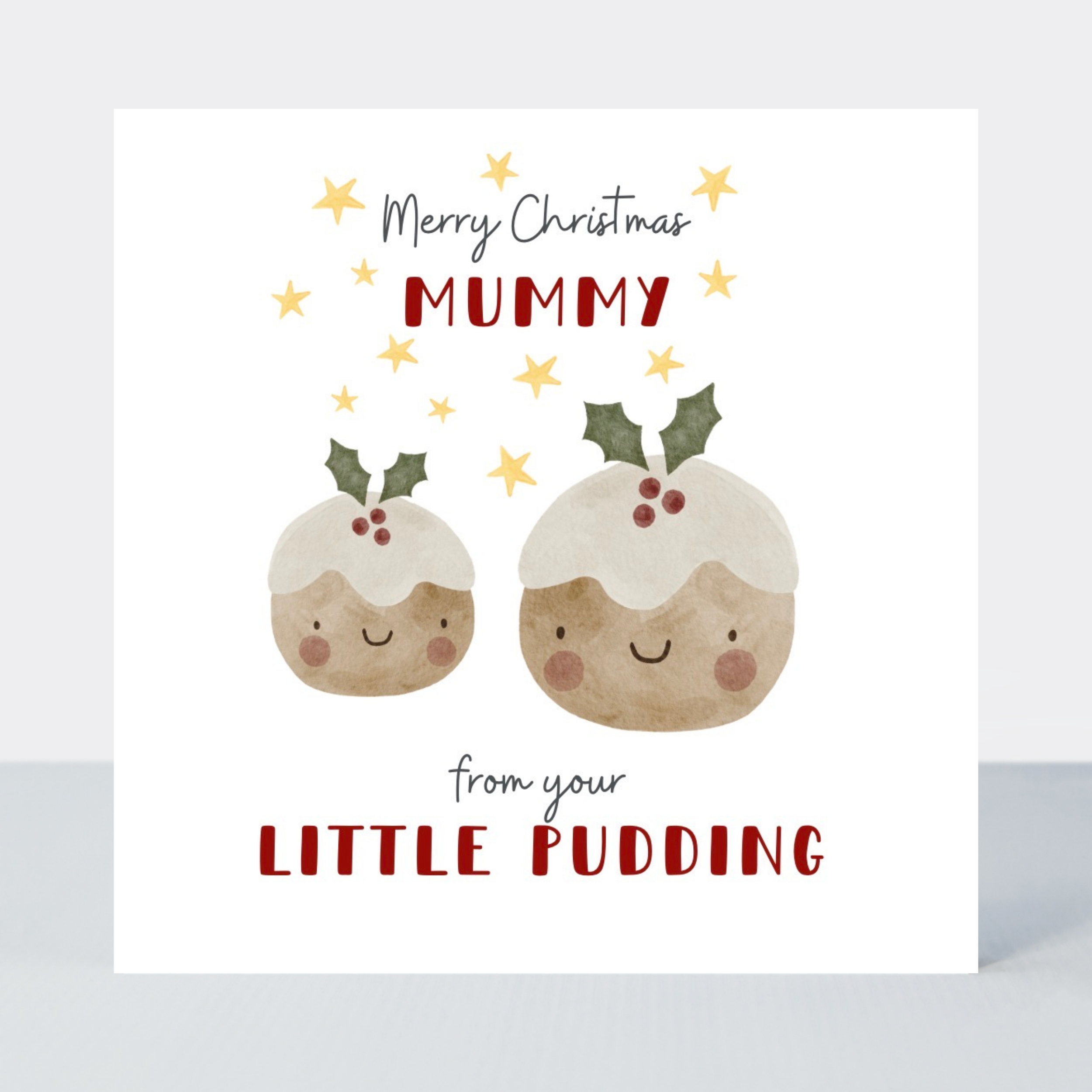 Petimo - Mummy Little Christmas Pudding Holly Jolly Christmas Card