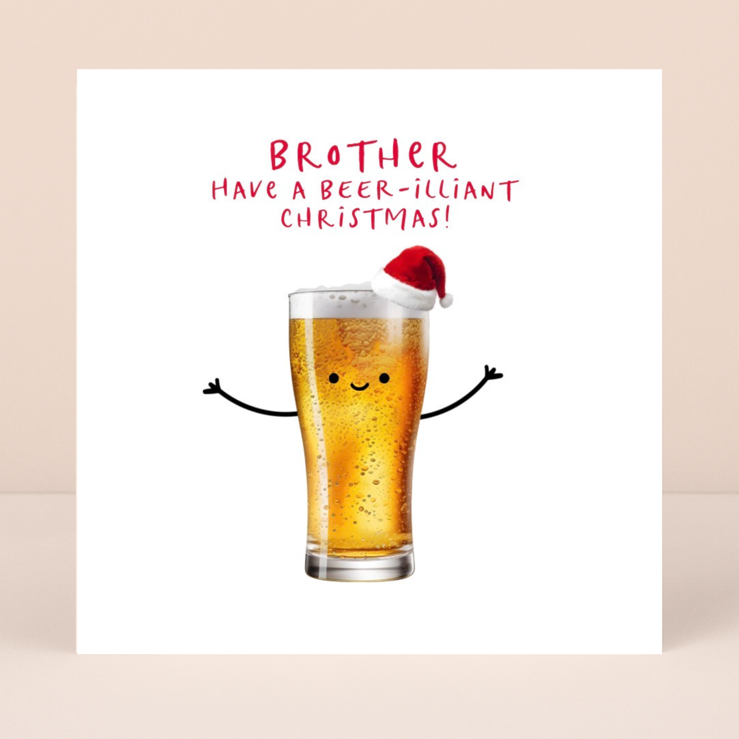 Petimo - Brother Beer-illiant Funny Better Together Christmas Card