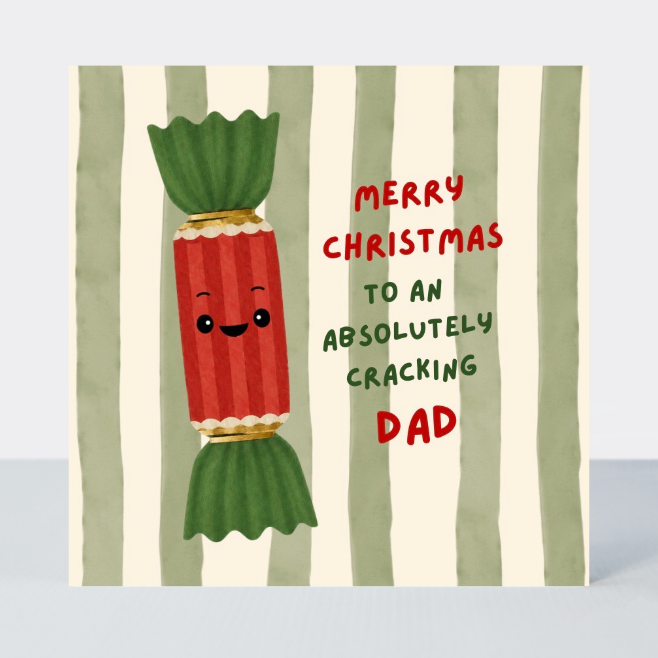 Petimo - Dad Cracking Christmas Striped Fun Card