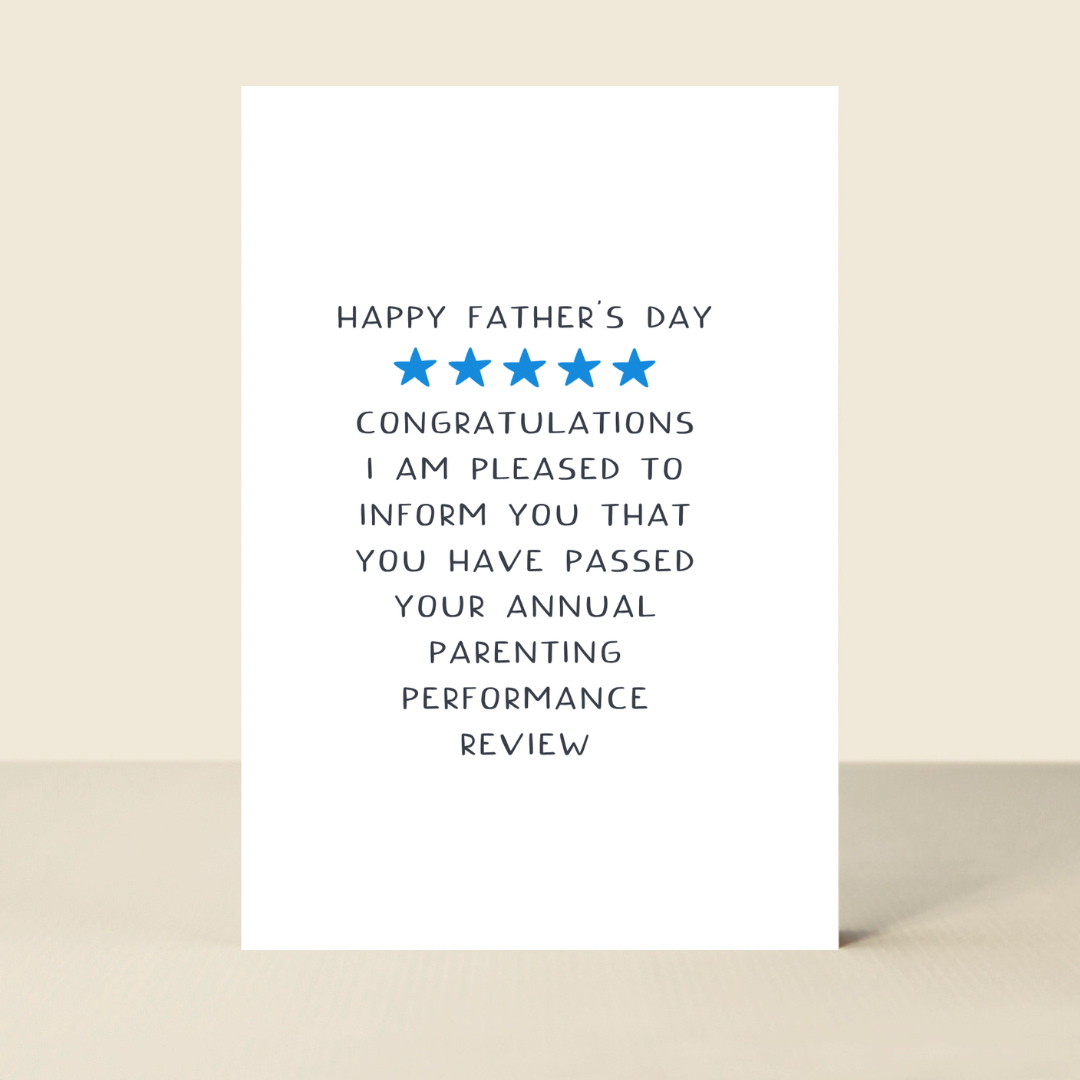 Petimo - Dad Annual Review Father's Day Script Touchstone Card