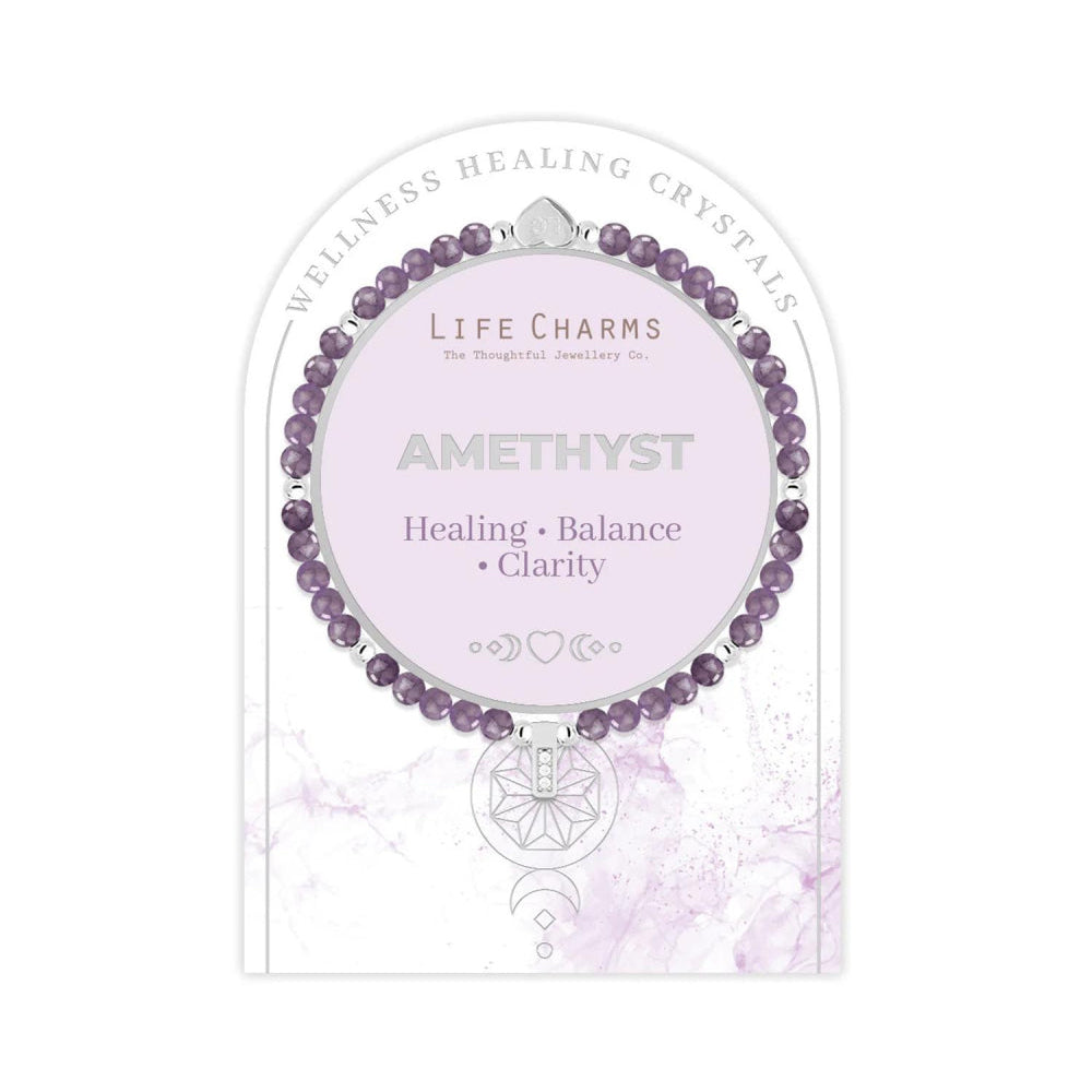 Life Charms Amethyst and Silver Wellness Semi Precious Bracelet - More Than Just a Gift | Narborough Hall