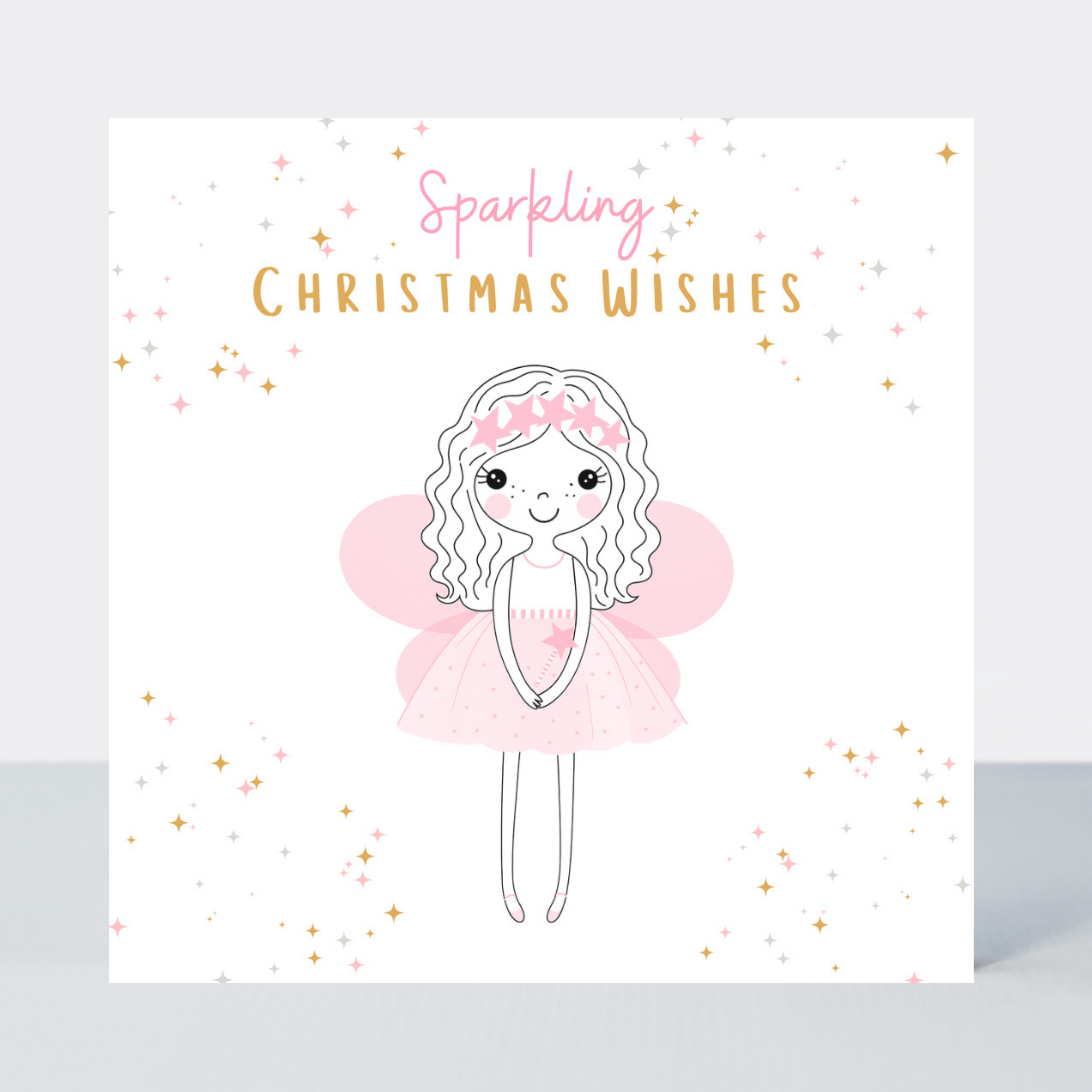 Petimo - Sugar Plum Sparkling Christmas Wishes Pink Fairy Card