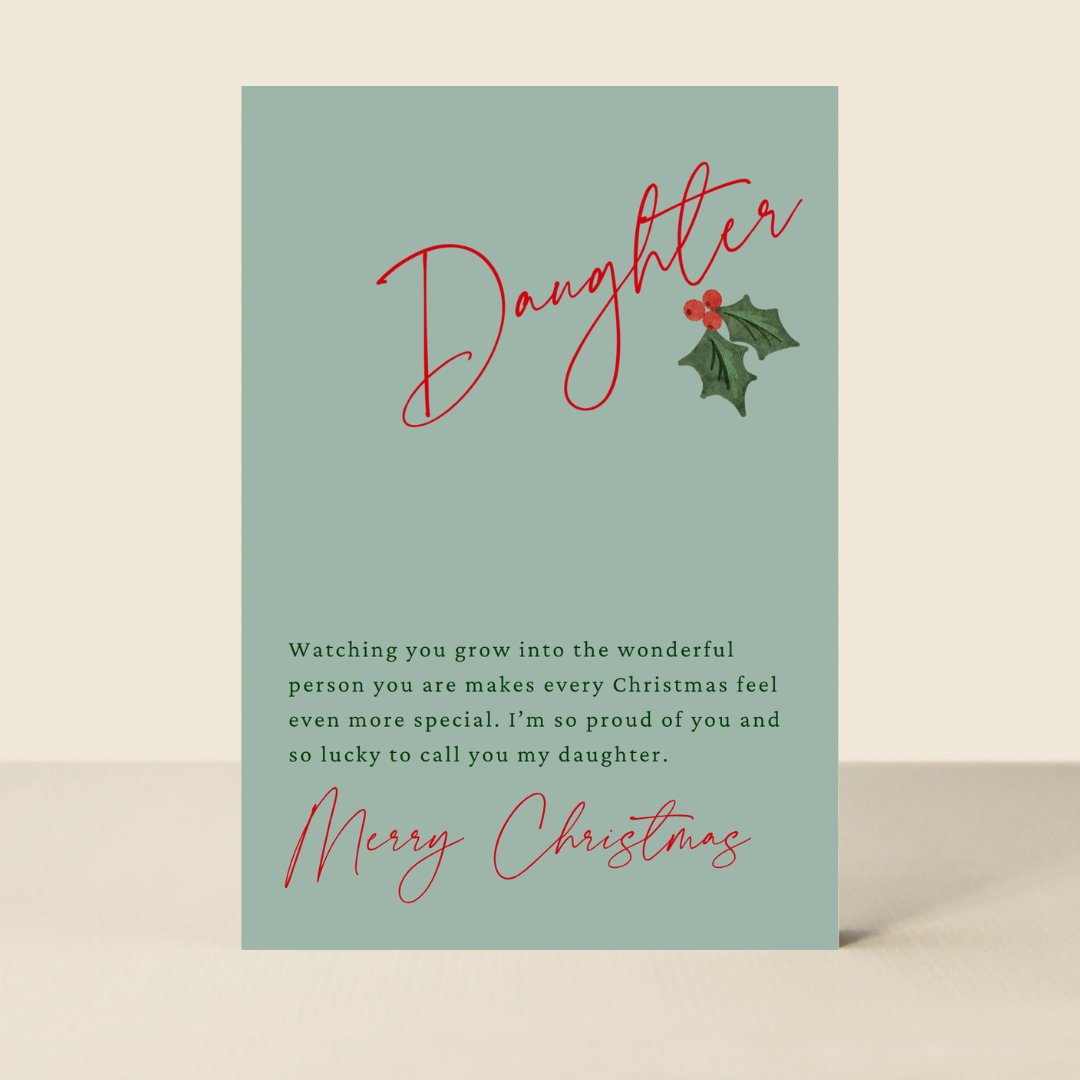Petimo - Daughter Little Notes Sentimental Christmas Card