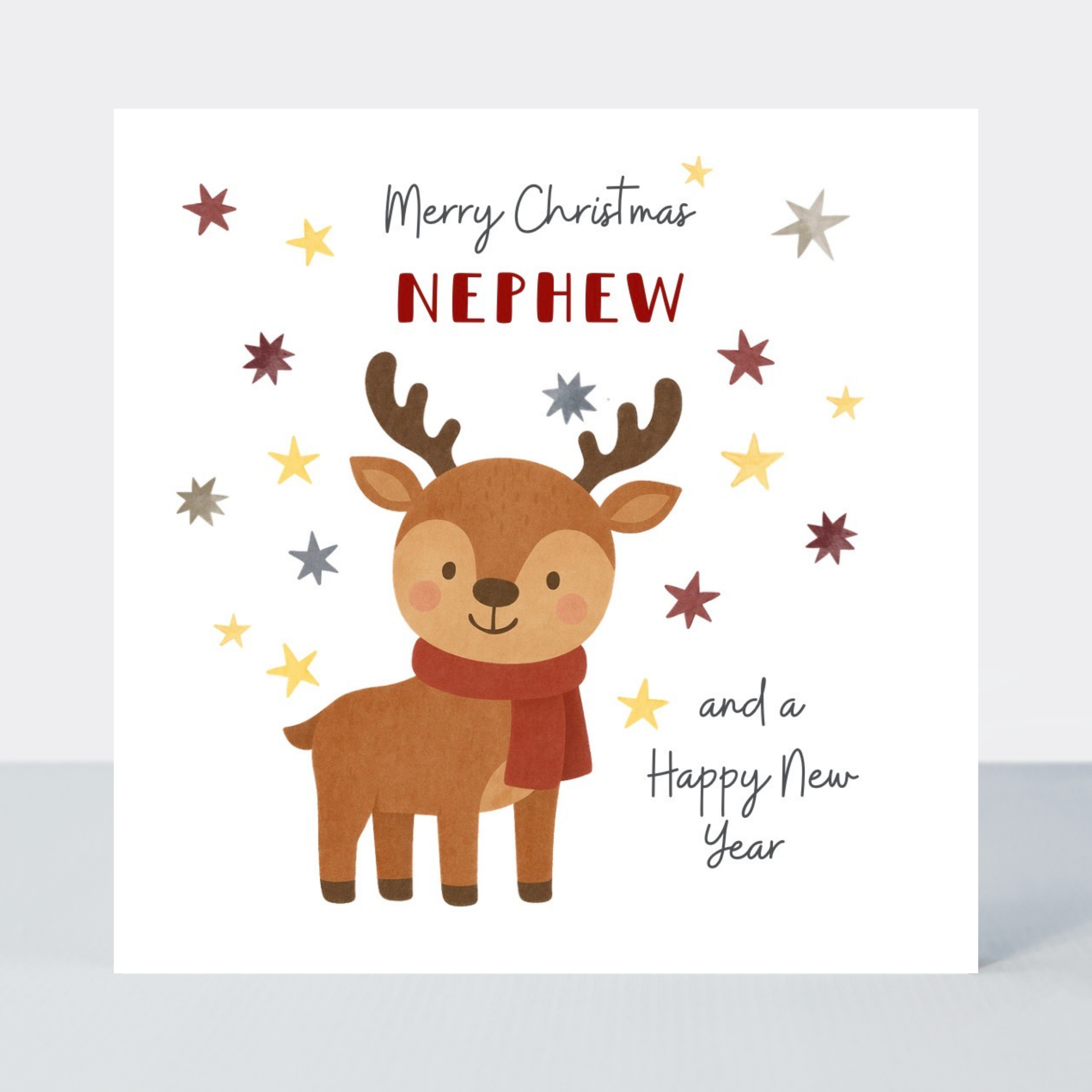 Petimo - Nephew Reindeer Holly Jolly Christmas Card