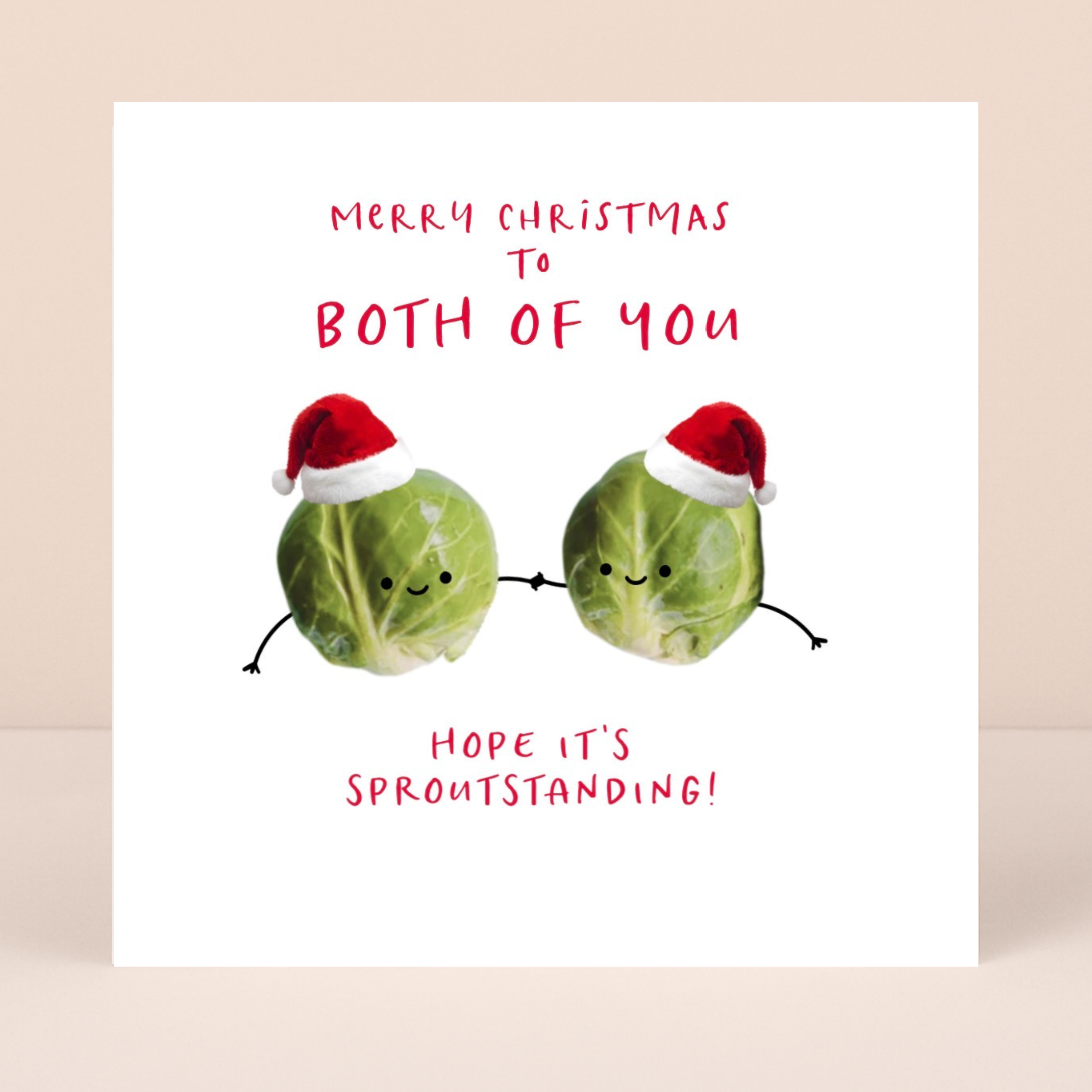 Petimo - Both of You Sprout-standing Funny Cute Christmas Card