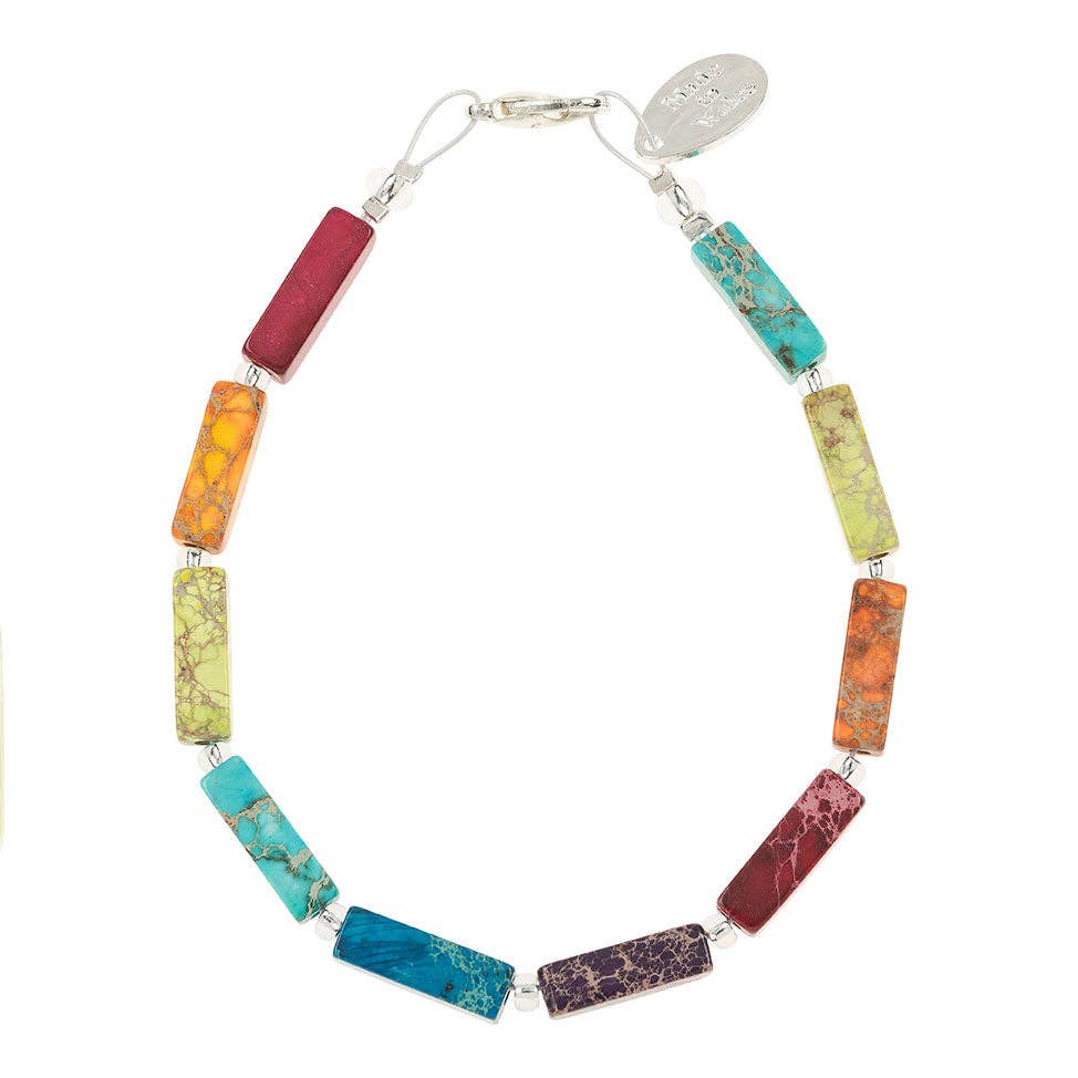 Carrie Elspeth Rainbow Jasper Bracelet - More Than Just a Gift | Narborough Hall