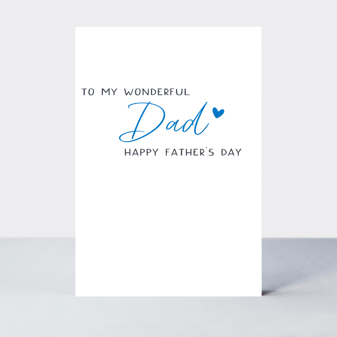 Petimo - Wonderful Dad Father's Day Script Touchstone Card