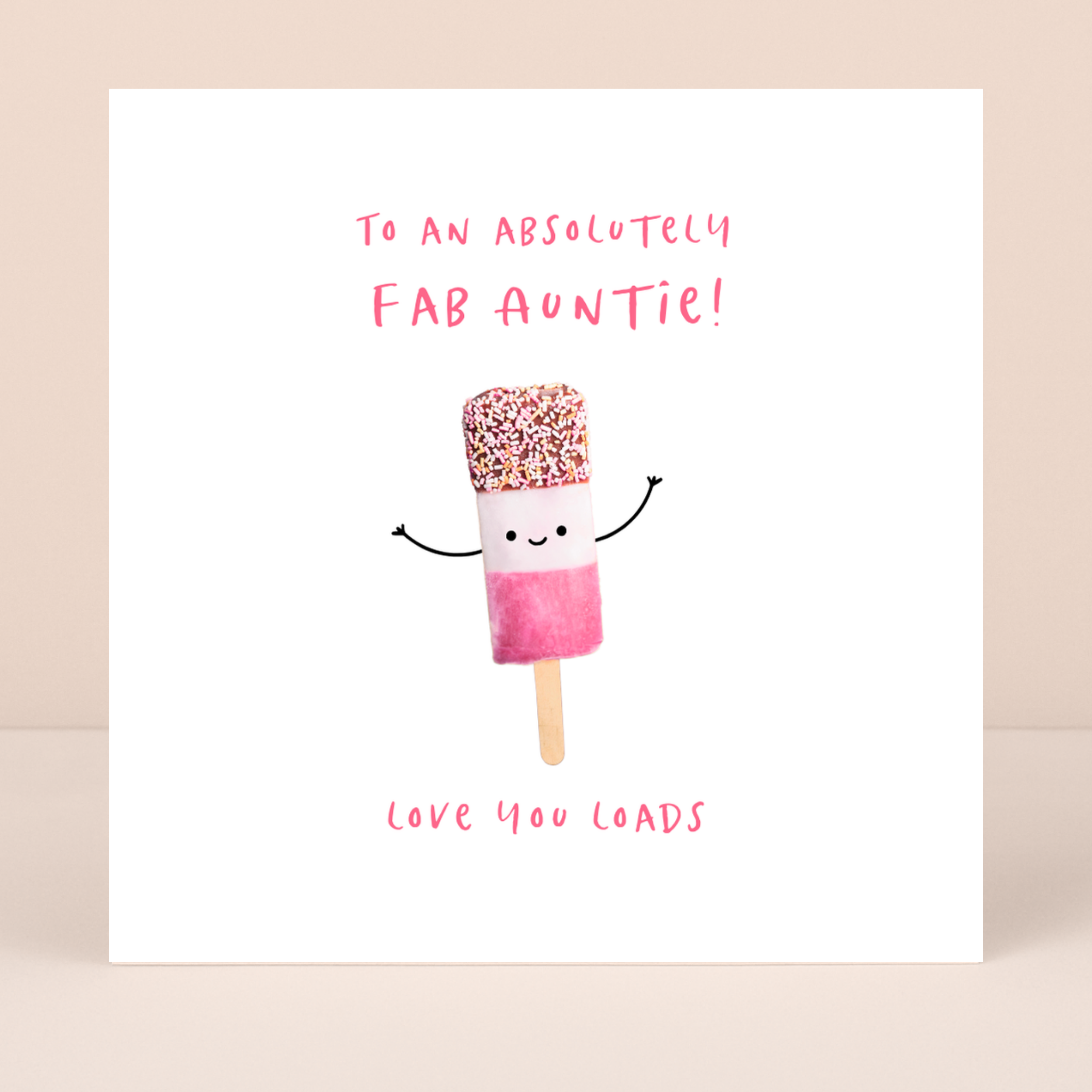 Petimo - To an Absolutely Fab Auntie Ice Lolly Cute Card