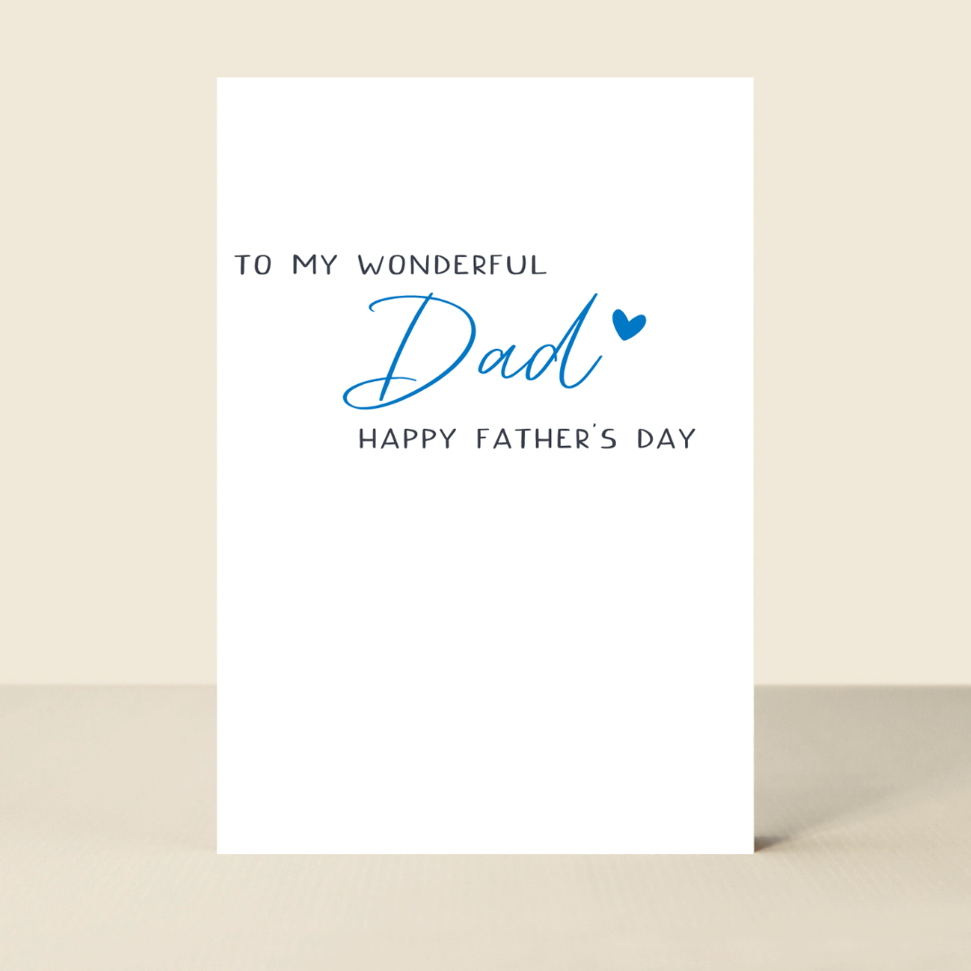 Petimo - Wonderful Dad Father's Day Script Touchstone Card