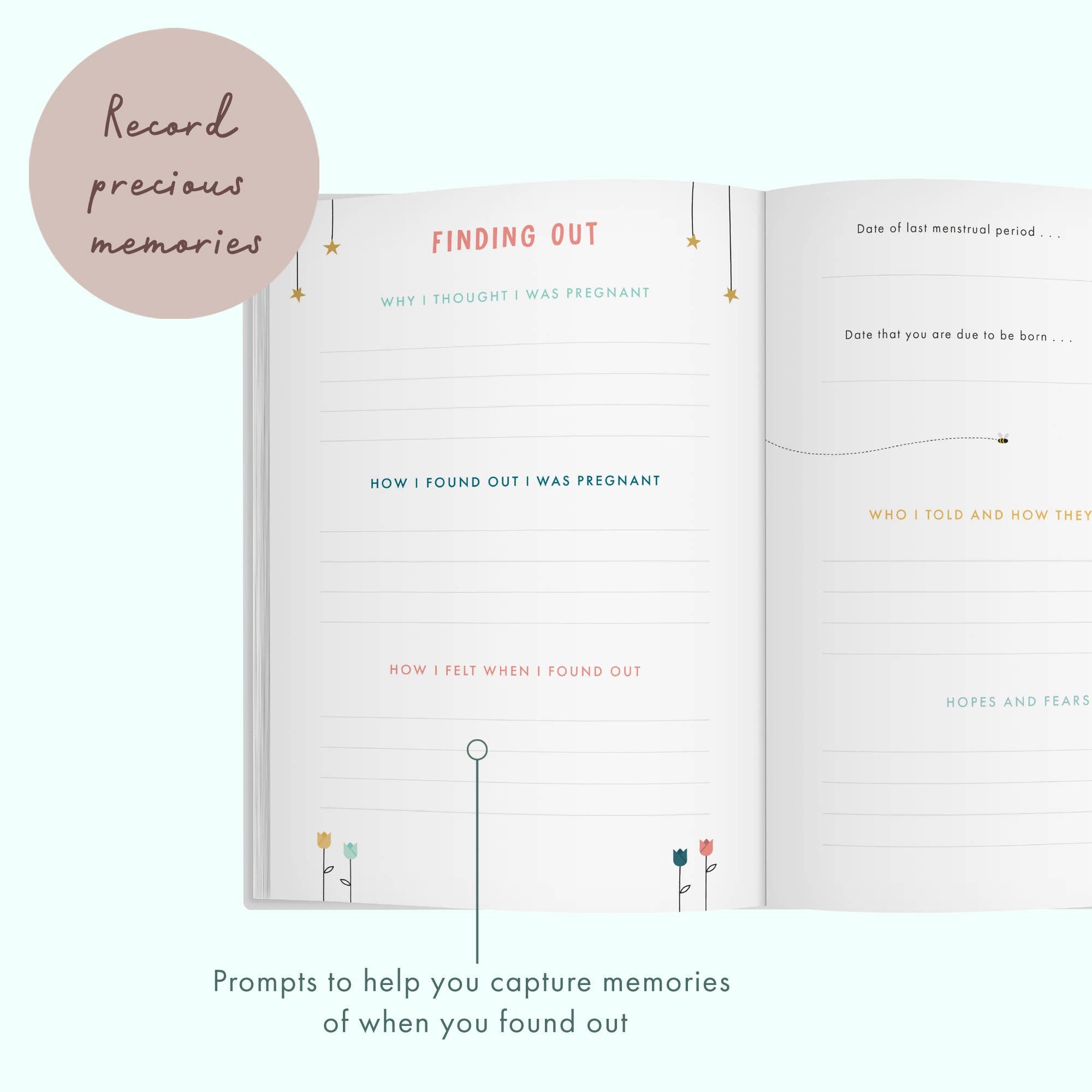 FROM YOU TO ME Meaningful Gifts - Bump to Birthday Pregnancy Journal | Pregnancy Keepsake