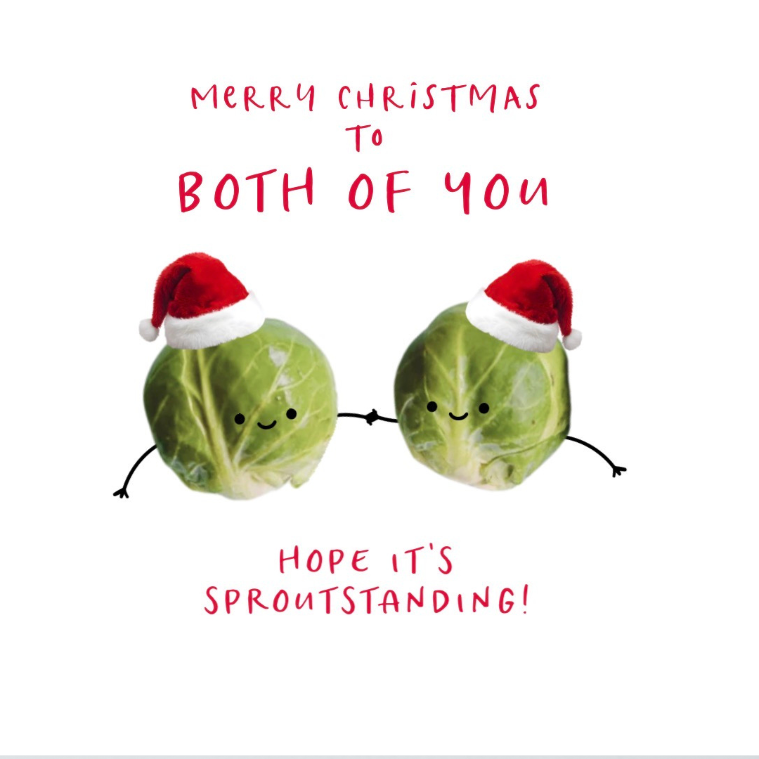 Petimo - Both of You Sprout-standing Funny Cute Christmas Card
