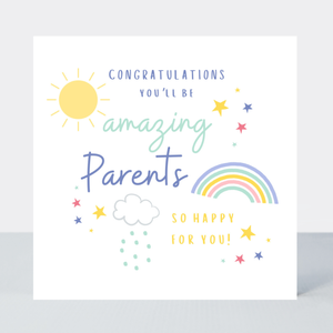 Petimo - Rainbows Congratulations You'll Be Amazing Parents Card - More Than Just a Gift | Narborough Hall