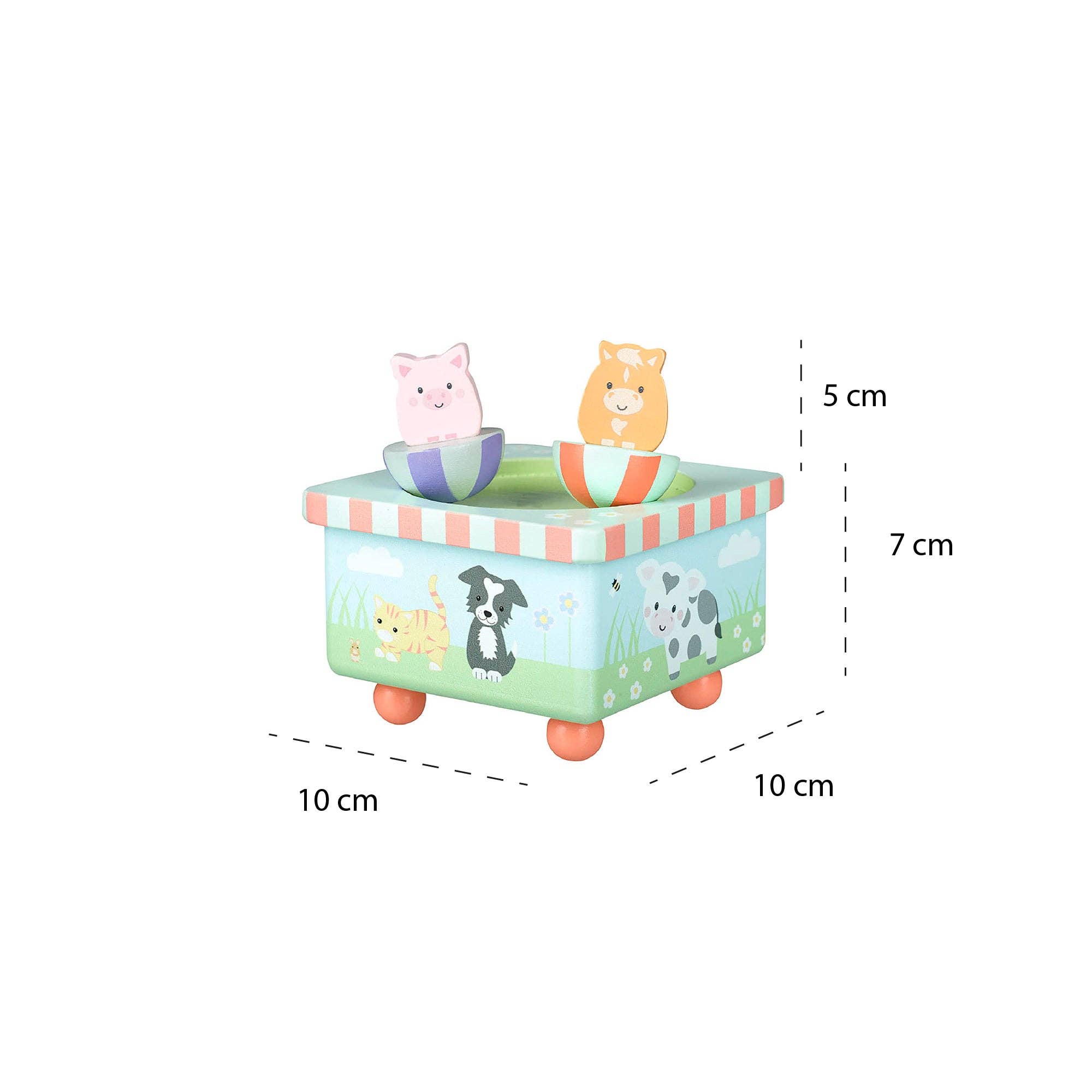Orange Tree Toys - Farm Animal Wooden Music Box