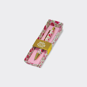 Rachel Ellen Designs - Boxed Pen - Pink Rosey Floral - More Than Just a Gift | Narborough Hall