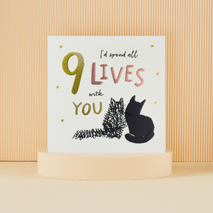 Cardology - Battersea I'd Spend Nine Lives With You Greeting Card - More Than Just a Gift | Narborough Hall
