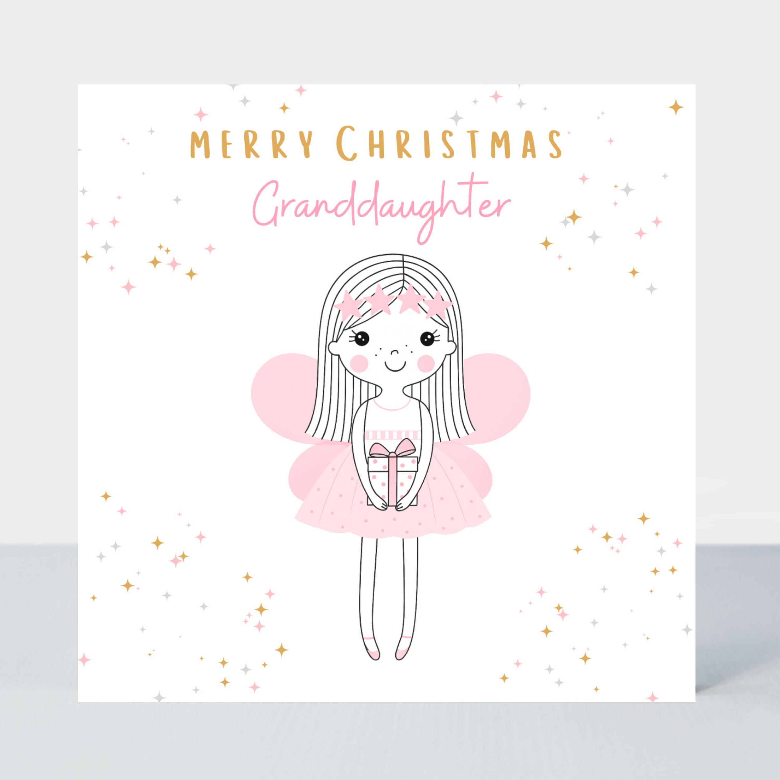 Petimo - Sugar Plum Merry Christmas Granddaughter Fairy Pink Card