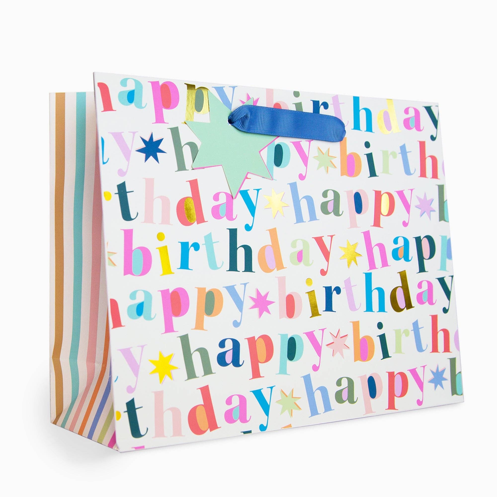 Whistlefish - Bold White Birthday Medium Gift Bag