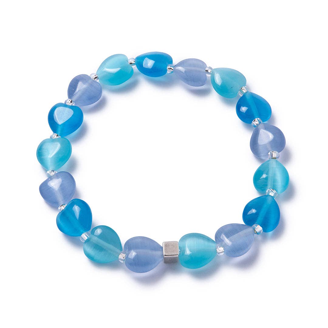 Carrie Elspeth Jewellery - Hearts Bracelet: Ocean