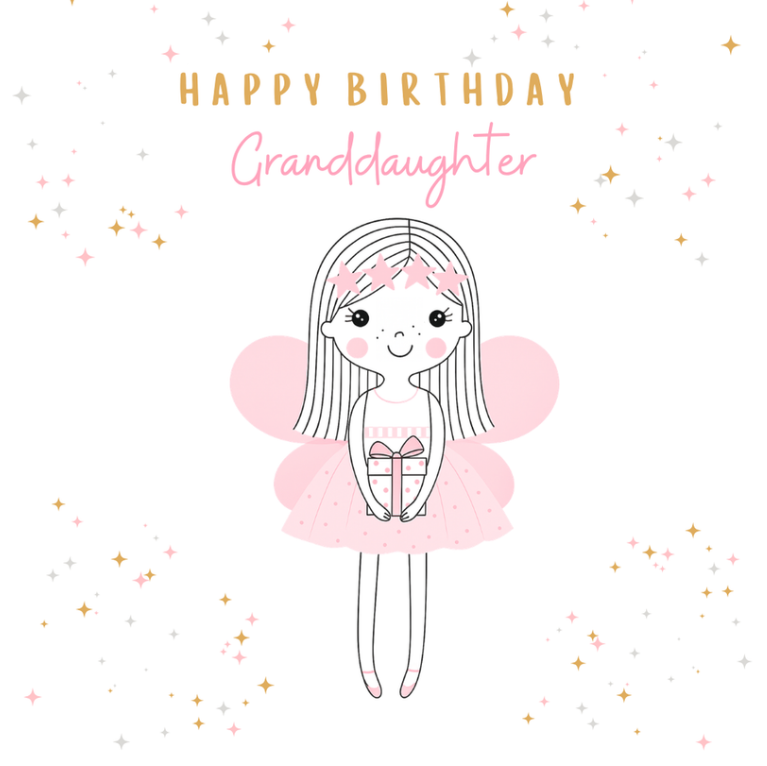 Petimo - Sugar & Spice Happy Birthday Granddaughter Pink Fairy Card