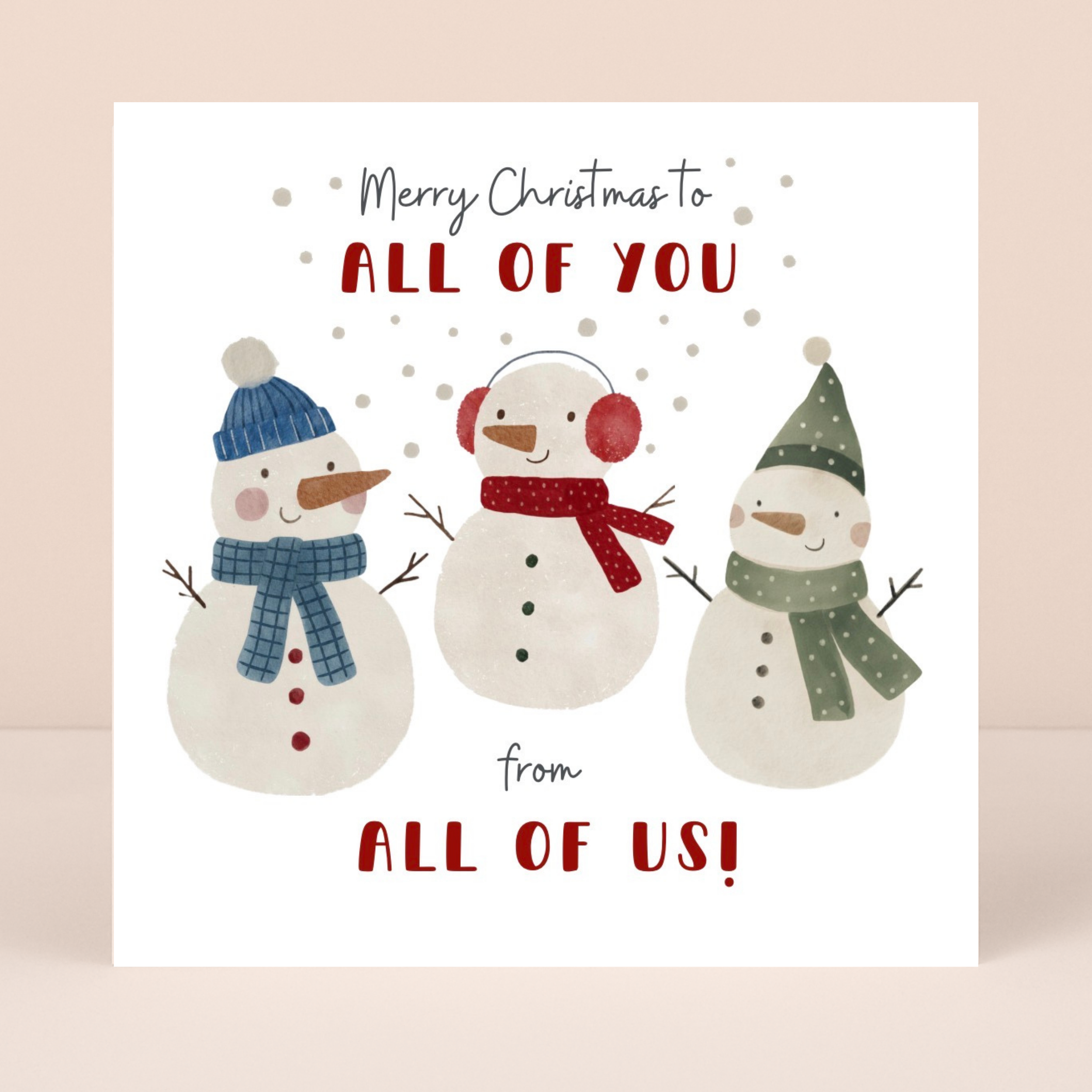 Petimo - All of You Family of Snowmen Holly Jolly Christmas Card