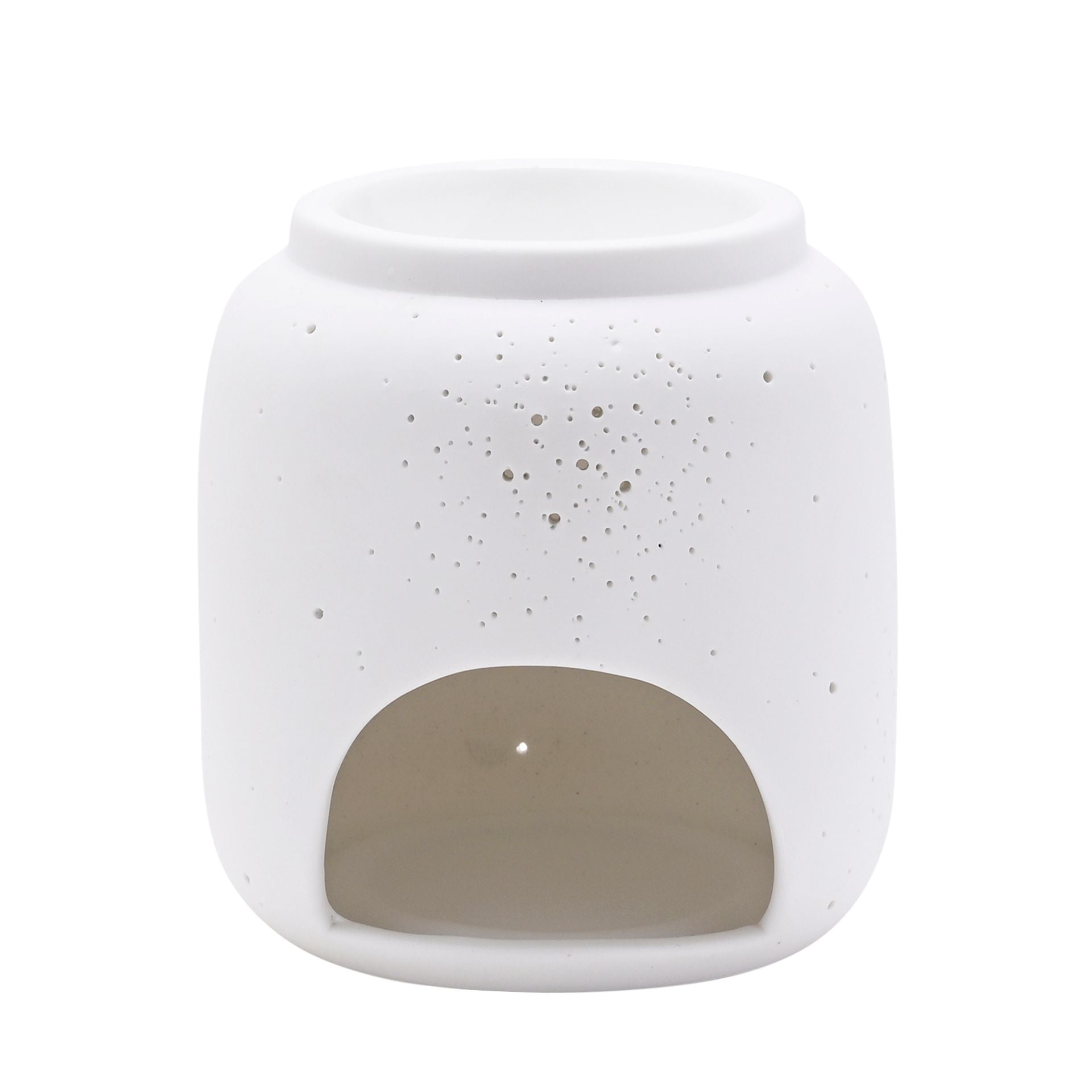 Hestia White Ceramic Wax Burner with Pinhole Details - More Than Just a Gift | Narborough Hall