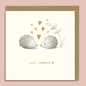 Ginger Betty Hedgehog I Love You Card - More Than Just a Gift | Narborough Hall