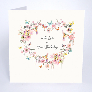 Beija-Flor With Love Wreath Birthday Card - More Than Just a Gift | Narborough Hall
