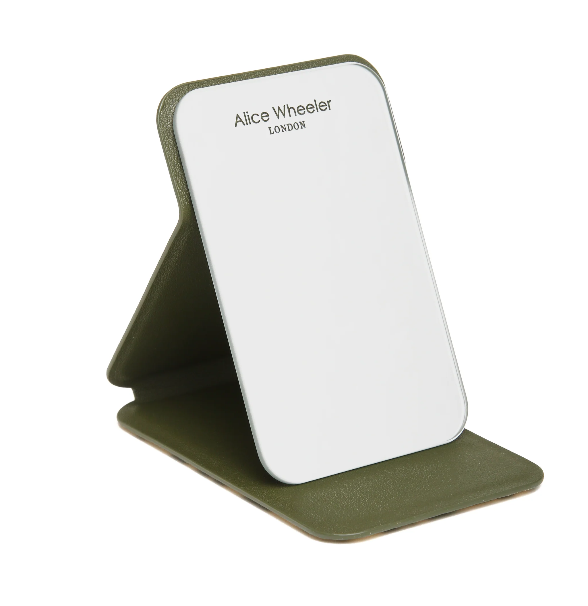 Alice Wheeler Olive Leopard Mini Folding Mirror