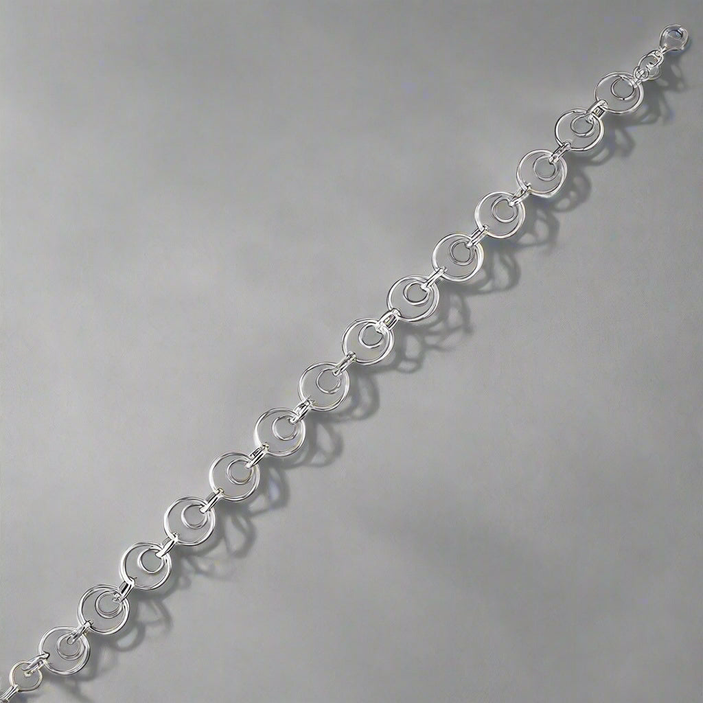 Sterling Silver Double Circle Bracelet - More Than Just a Gift | Narborough Hall