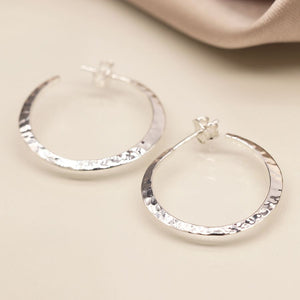 POM Sterling Silver Textured Hoop Earrings - More Than Just a Gift | Narborough Hall