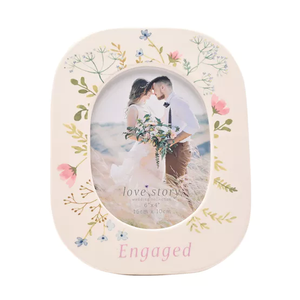 Love Story Ceramic Photo Frame 4" x 6" Floral - Engaged - More Than Just a Gift | Narborough Hall