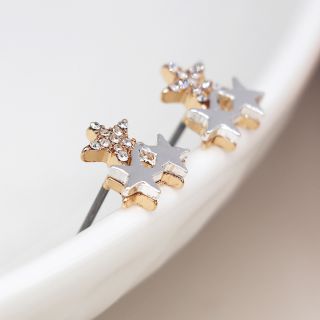 POM Triple Star Stud Earrings