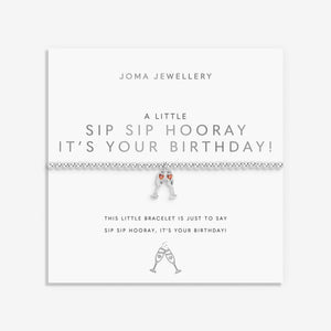 Joma A Little Sip Sip Hooray It's Your Birthday Bracelet - More Than Just a Gift | Narborough Hall