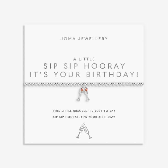 Joma A Little Sip Sip Hooray It's Your Birthday Bracelet - More Than Just a Gift | Narborough Hall