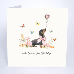 Beija-Flor Sausage Dog With Love Birthday Card - More Than Just a Gift | Narborough Hall
