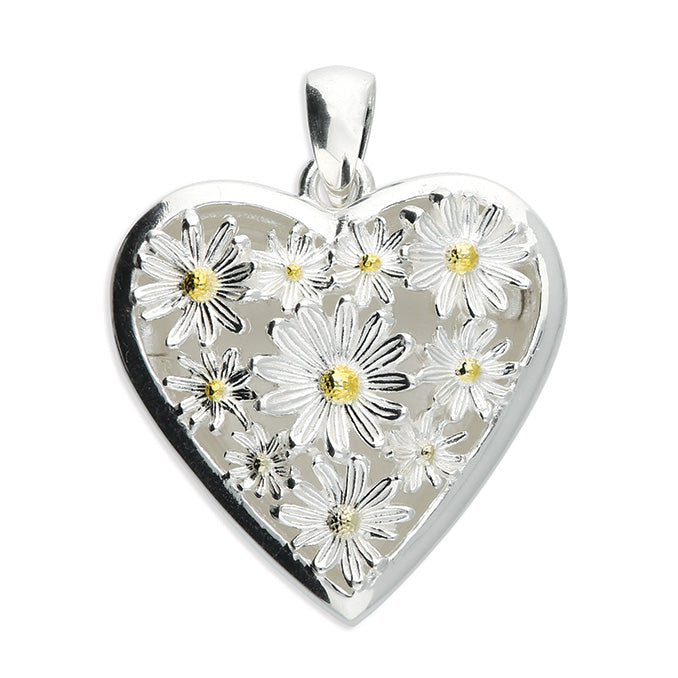 Iris & Miel Sterling Silver Daisy Heart Locket - More Than Just a Gift | Narborough Hall