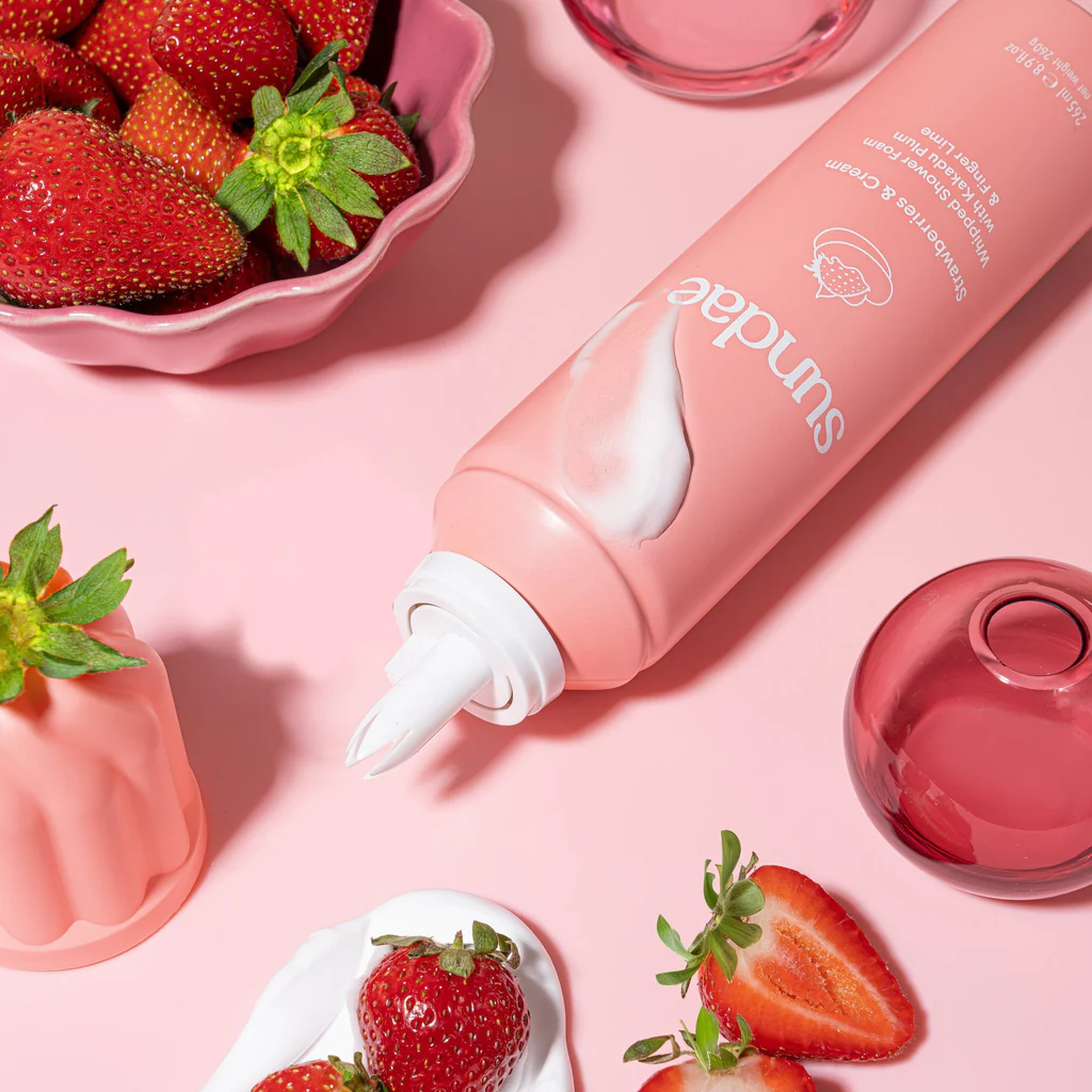 Sundae Strawberries & Cream Whipped Shower Foam - More Than Just a Gift | Narborough Hall