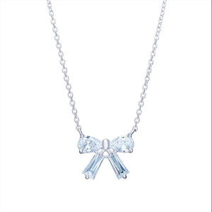 Sterling Silver CZ Bow Necklace - More Than Just a Gift | Narborough Hall