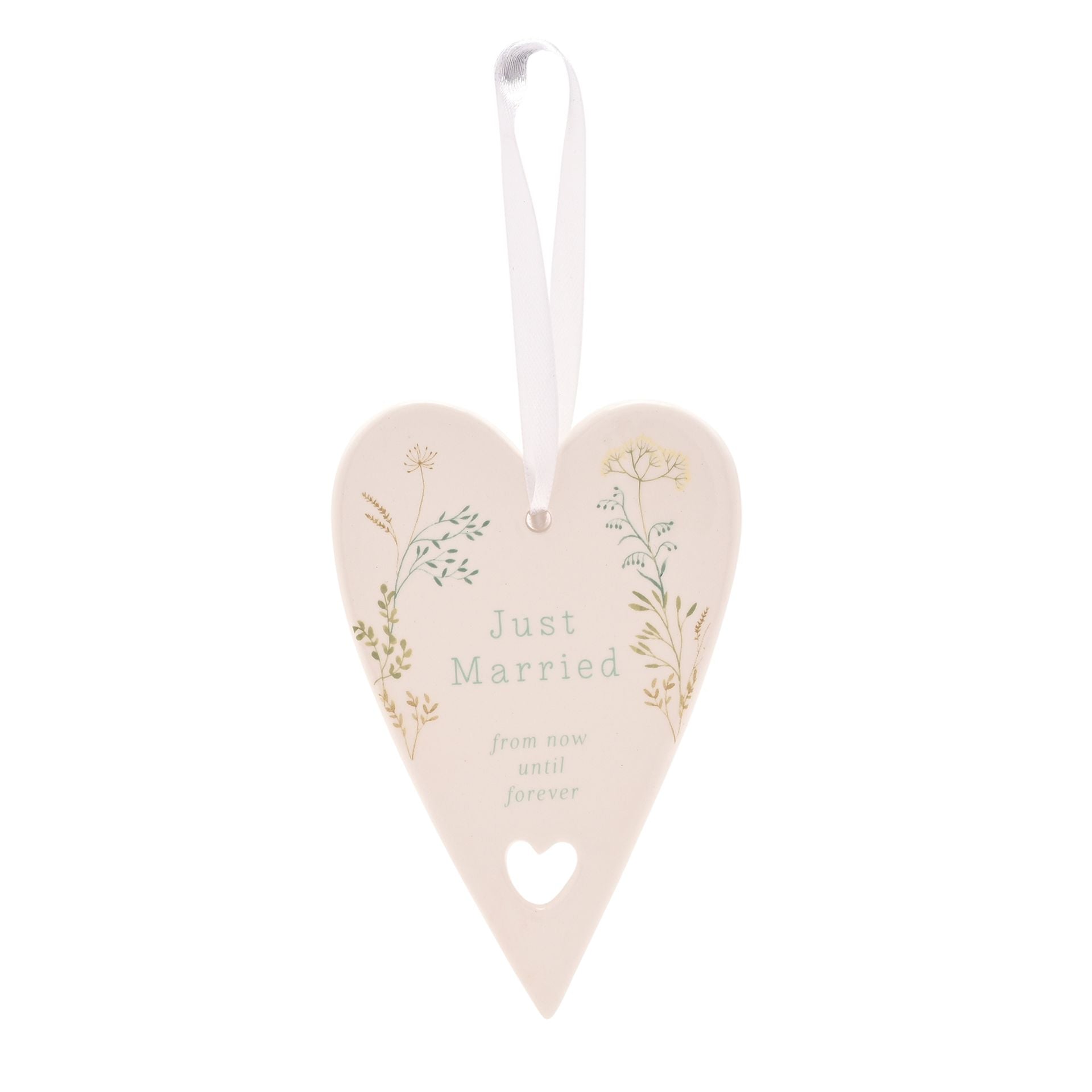 Love Story Ceramic Heart - Just Married - More Than Just a Gift | Narborough Hall