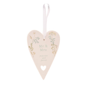Love Story Ceramic Heart - Mr & Mrs - More Than Just a Gift | Narborough Hall