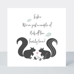 Sweet Little Words Sister Squirrel Birthday Card - More Than Just a Gift | Narborough Hall
