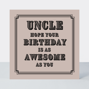 Vintage Icon Awesome Uncle Birthday Card - More Than Just a Gift | Narborough Hall