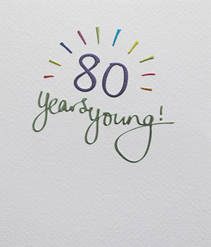 Mimosa 80 Years Young Card - More Than Just a Gift | Narborough Hall