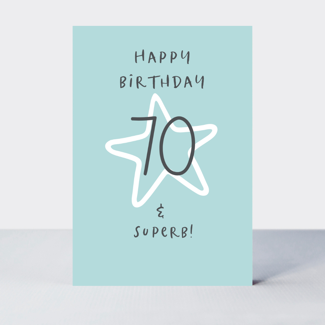Wonderful You Blue Age 70 Card - More Than Just a Gift | Narborough Hall