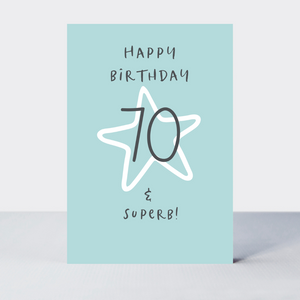 Wonderful You Blue Age 70 Card - More Than Just a Gift | Narborough Hall