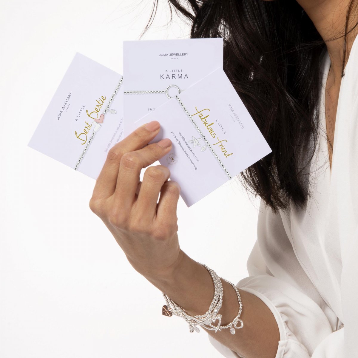 Joma Jewellery a little Best Bestie Bracelet - hearts - More Than Just a Gift | Narborough Hall
