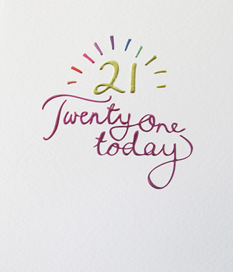 Mimosa Happy 21st Birthday Card - More Than Just a Gift | Narborough Hall
