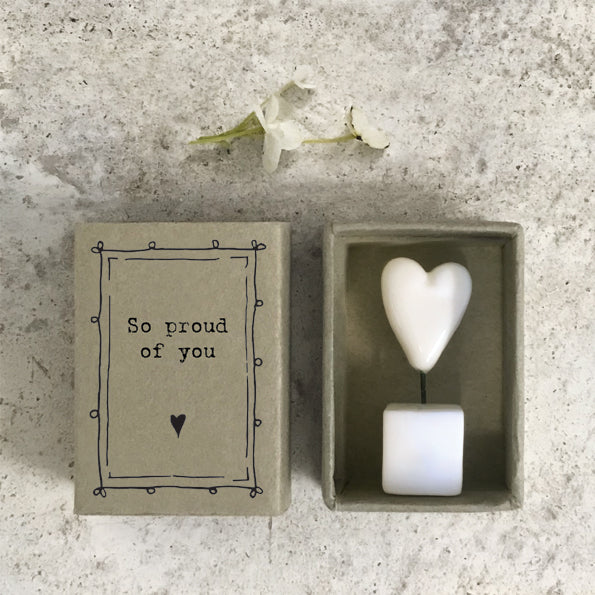 East of India So Proud of You Matchbox Token - More Than Just a Gift | Narborough Hall