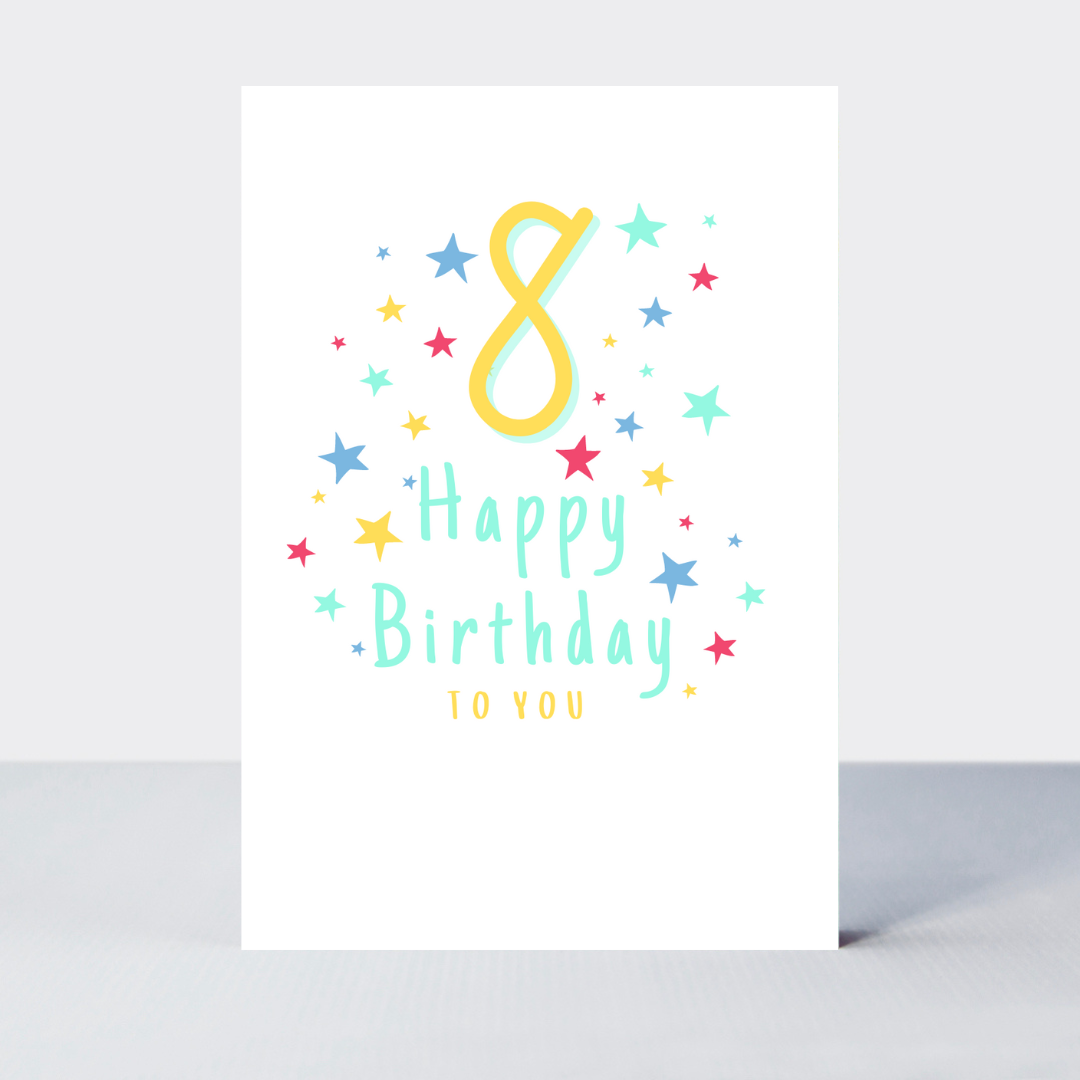 Super Stars Age 8 Birthday Card - More Than Just a Gift | Narborough Hall