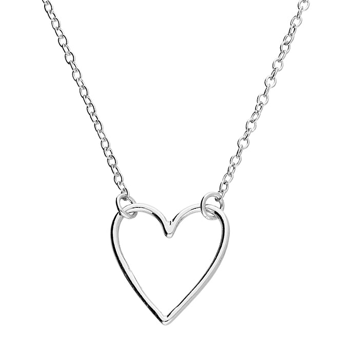 Sterling Silver Delicate Open Heart Necklace - More Than Just a Gift | Narborough Hall